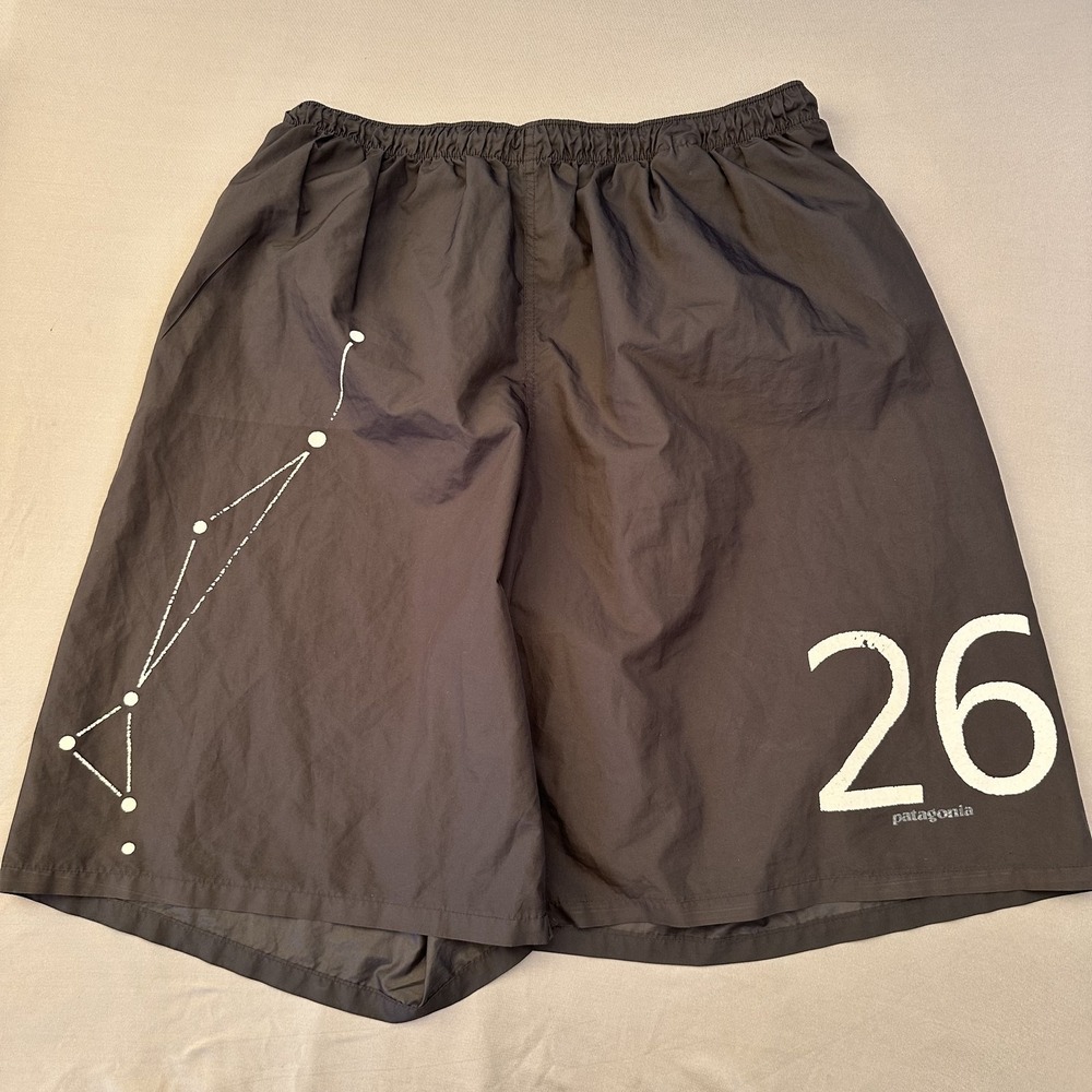 Patagonia Shorts Mens Small Black Nylon Running Constellation 26 Drawstring